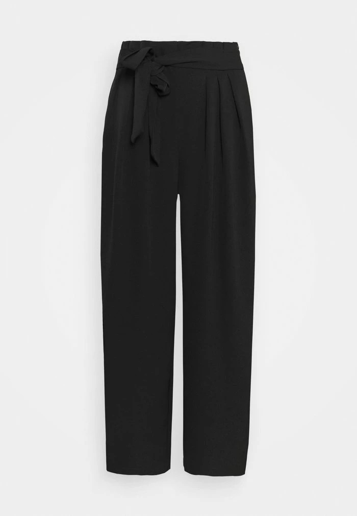 Pantalons ANNA FIELD Anna Field Wide Cropped Leg Trousers With Belt Noir Femme | VGD-8800981